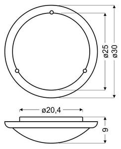 LED осветително тяло за таван със стъклен абажур в естествено бяло ø 30 cm Pine - Candellux Lighting