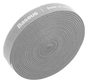 Лента за организиране на кабели Baseus Rainbow Circle Velcro Strap, 300Cm, велкро, сива