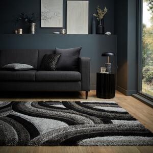 Килим Velvet Carved Grey 160x230 cm, Flair Rugs