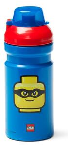 Синя бутилка за вода с червен капак , 390 ml Iconic - LEGO®