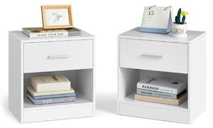 Комплект от 2 нощни шкафчета White Vasagle 39x27,6x41 cm
