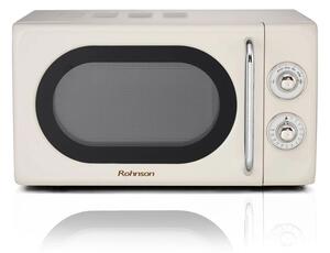 Микровълнова фурна Rohnson R-2057, механично, 700W, 20 л. обем, 6 степени на мощност, слонова кост