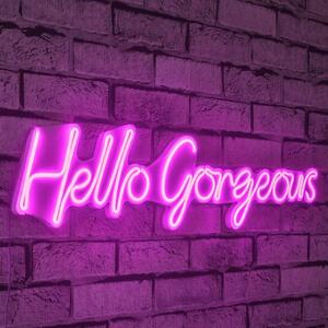 Hello Gorgeous LED декорация за стена Hello Gorgeous Pink 74x17x2 cm