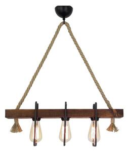 Дървено таванно осветително тяло Demir, 3 крушки - Opviq lights