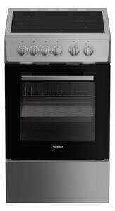 Готварска печка Indesit I5V5KMS, клас A, 55л. обем, 4 нагревателни зони, хидролитично почистване, сива