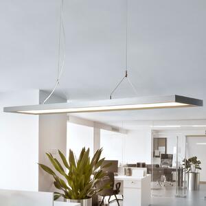 Arcchio LED висящо осветление Dorean, сребро, метал, 120cm, Затъмняване, Сив, кабинет / офис, Метал, Модерен