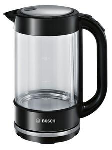 Електрическа кана Bosch TWK70B03, 1,7 литра 2400 W, автоматично изключване, варовиков филтър, черна