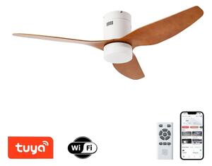 ZEVENTI - LED таванен вентилатор PADUA LED/18W/230V Wi-Fi Tuya бял/кафяв + с дистанционно управление