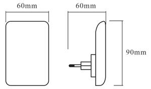 Osram - LED нощна лампа с датчик за здрач LUNETTA LED/0,3W/230V