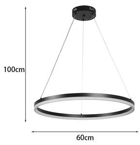 Плафон Nebrian led черен метал d60x15см
