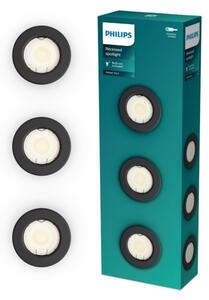 Philips - КОМПЛЕКТ 3x Вградено осветително тяло PERIDOT 1xGU10/7W/230V черно