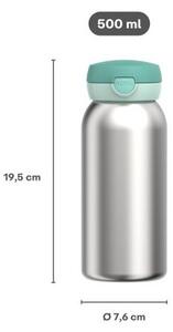 Син/в сребрист цвят пластмасов детски термос 500 ml Campus – Mepal