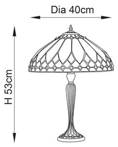 Endon 63982 - Настолна лампа Tiffany BROOKLYN 1xE27/60W/230V Ø 40 см