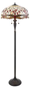 Endon 70940 - Подова лампа Tiffany DRAGONFLY 2xE27/60W/230V Ø 50 см