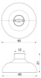 Плафон BASCA 1xE27/15W/230V Ø 40 см бронзов