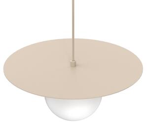 Висяща лампа на шнур FLAT 1xE27/15W/230V бежова