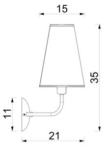Стенно осветително тяло GRENADA 2xE14/15W/230V бежово