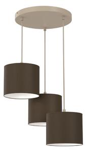 Полилей на кабел ARDEN 3xE27/15W/230V Ø 30 см бежово/кафяво