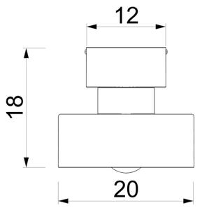 Таванно осветително тяло MARTI 1xE27/15W/230V диам. 20,5 см бордо/златно