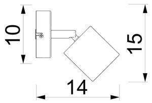 Стенно точково осветително тяло DEMIA 1xGU10/8W/230V бежово