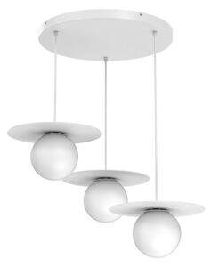Полилей на кабел FLAT 3xE27/15W/230V бял