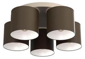 Плафон ARDEN 5xE27/15W/230V, диаметър 44 см, бежово/кафяво