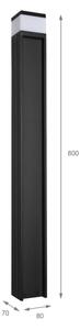 Външна лампа VESPER 1xG9/5W/230V IP44 80 см черна
