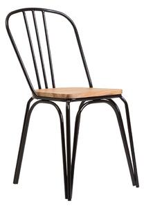 Черен трапезен стол от масивен бряст District – Premier Housewares