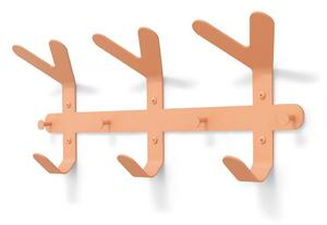 Стоманена стенна закачалка в цвят сьомга 66 cm Frondo – Spinder Design