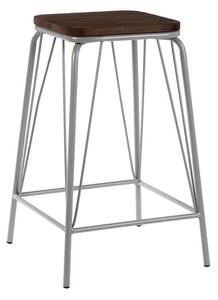 Сив/в тъмно естествен цвят стол от масивен бряст District – Premier Housewares