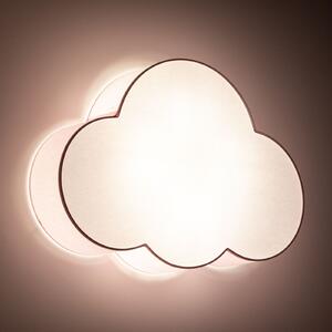 TK Lighting Таванна лампа Cloud, розова, 63 см дълга, текстил, облак, E27, Затъмняване, Розов / Розе, Детска стая, Плат / текстил, Млад живот