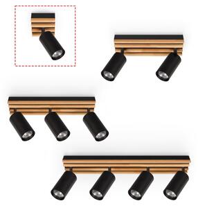 Brilagi - Точково осветително тяло SELE WOOD 1xGU10/30W/230V черно/дърво