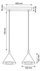 Brilagi - Полилей на кабел CONE DOUBLE 2xGX53/15W/230V бежов