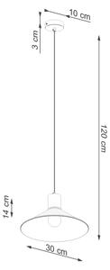 Sollux SL.1320 - Пендел JAGA 1xE27/15W/230V Ø 30 см черен