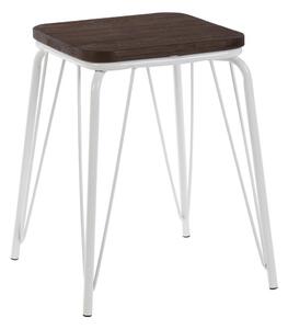 Бял/в тъмно естествен цвят стол от масивен бряст District – Premier Housewares