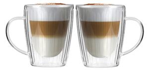 Стъклени чаши в комплект 2 бр. за капучино 250 ml Livio Duo – Vialli Design