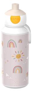 Бежова пластмасова детска бутилка 400 ml Sunshine & Rainbow – Mepal