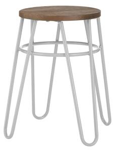 Сив/в естествен цвят стол от масивен бряст District – Premier Housewares