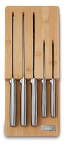 Комплект ножове с поставка 5 бр. от неръждаема стомана Elevate Bamboo – Joseph Joseph