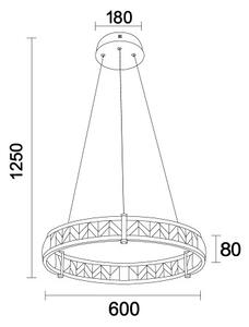 Димируем LED полилей с кабелно окачване ENRIQUE LED/40W/230V 3000-6000K +дистанционно управление