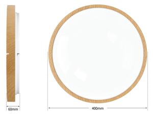 Brilagi-LED димируемо осветително тяло GLASS POOL DOUBLE LED/48W/230V 40 см дървесен декор + дистанционно управление