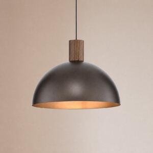 TK Lighting Висяща лампа „Осло“, кафява, метал, Ø 34 см, E27, Затъмняване, Кафяв / ръждив, Дневна/трапезария, Метал, Модерен
