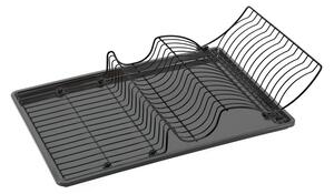 Антрацитно сива тавичка за капчици от неръждаема стомана Lava - Metaltex