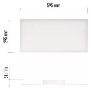 Бяла LED лампа за таван с дистанционно управление 59,5x29,5 cm Irvi - EMOS