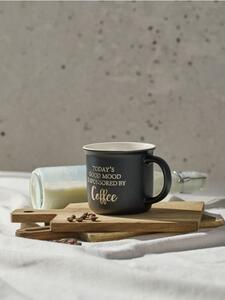 Sinsay - Керамична чаша с надпис Today’s Good Mood Is Sponsored By Coffee - черeн