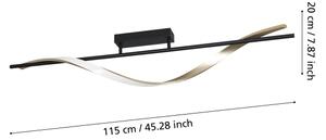 Eglo 902134-LED Таванно осветително тяло CONAPRATO LED/20W/230V 2700/4000/6500K черно/златно