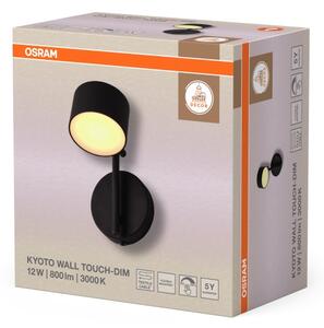 Osram - LED стенен осветител с възможност за димиране DECOR KYOTO LED/12W/230V черен