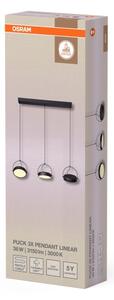 Osram - висяща LED лампа на кабел DECOR PUCK 3xLED/12W/230V CRI 90 черна