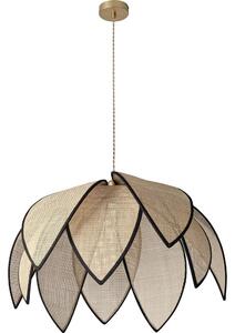 Osram - Полилей на кабел DECOR RATTAN 1xE27/15W/230V Ø 67 см бежов/черен
