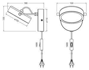 Osram - LED стенен аплик DECOR PUCK LED/11W/230V черен